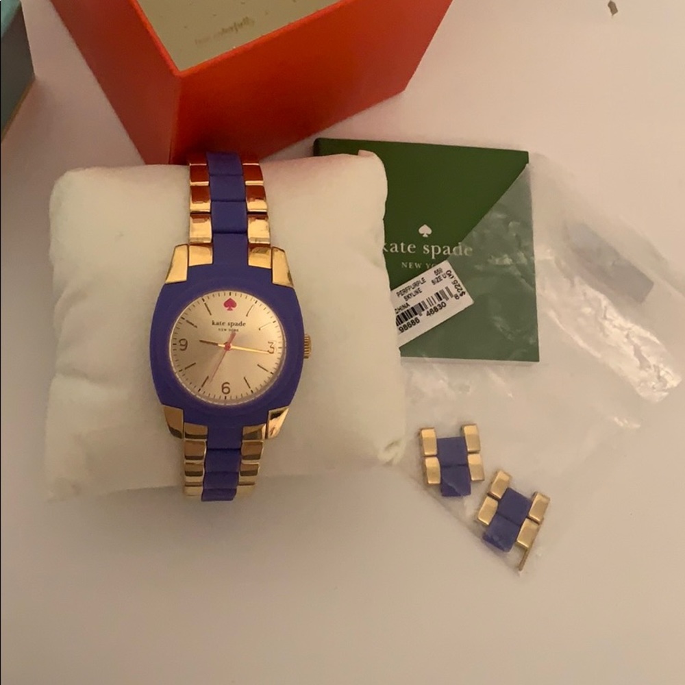 Women’s Gold-Plated Stainless Steel Purple Watch